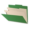 thumbnail image 1 of 25 Pt. Pressboard Classification Folders, 2/5 Cut ROC Top Tab, Letter Size, 2 Dividers, Green (Box of 10), 1 of 8