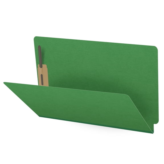 25 Pt. Pressboard Classification Folders, Full Cut End Tab, Legal Size, No Dividers, Green (Box of 25)