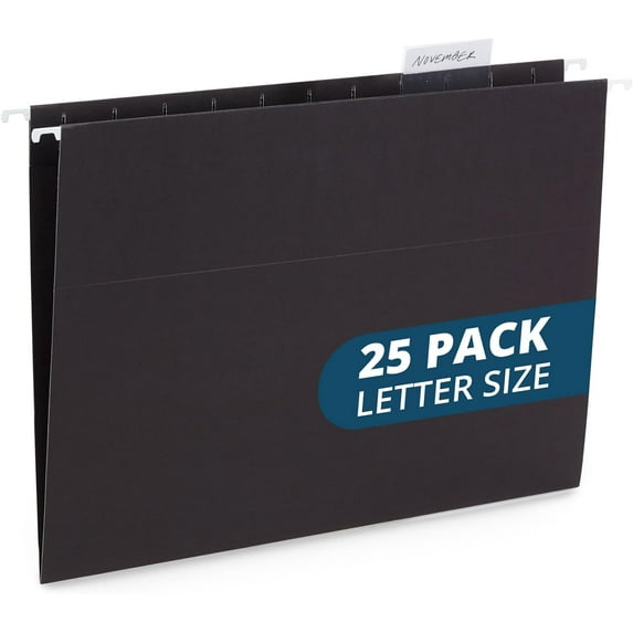 25 Purple Hanging File Folders - Letter Size, Durable 11pt Paper ...