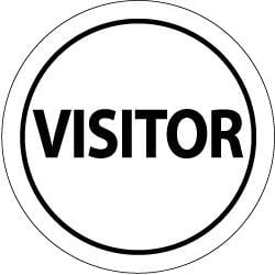 25 Qty 1 Pack Visitor, Hard Hat Label