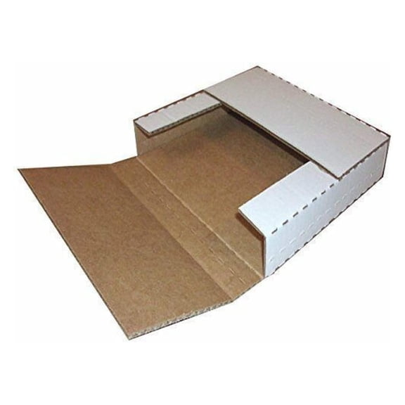25 Record lp Mailer Mailers White Holds 1 to 4 Albums - 12" Record LP Vinyl Cardboard Multi-Depth Closure by