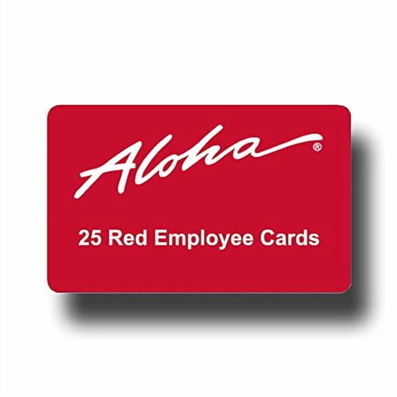 25 Red Aloha Server Swipe POS Cards