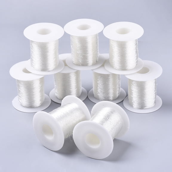 25 Roll Round Elastic Crystal Thread Stretchy Bracelet String Clear 0.6mm 131.23 yards(120m)/roll