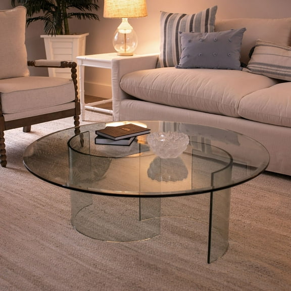 25" Round Clear Tempered Glass Table Top By Spancraft Glass