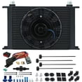 thumbnail image 1 of 25 Row Transmission Oil Cooler Electric Fan In-Line AN Thermostat Switch Kit, 1 of 9