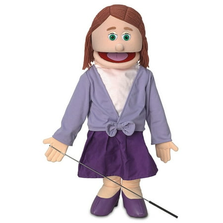 25" Sarah, Peach Mom / Teacher, Full Body, Ventriloquist Style Puppet