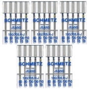 25 Schmetz Assorted Jeans Denim Sewing Machine Needles 130/705H-J Sizes 90/14, 100/16, 110/18