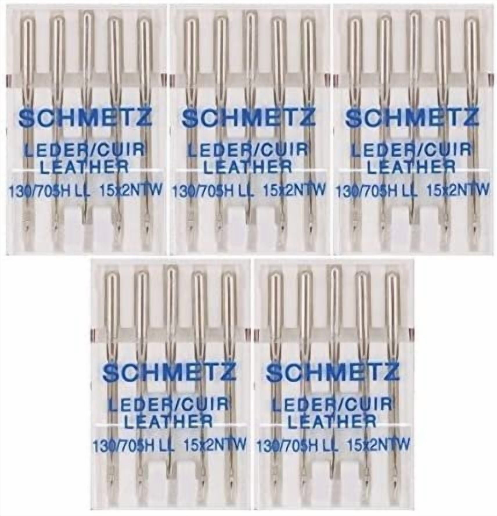 25 Schmetz Leather Sewing Machine Needles 130705H LL 15x2NTW Size 10016