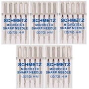 25 Schmetz Microtex Sharp Sewing Machine Needles 130/705 H-M Size 80/12