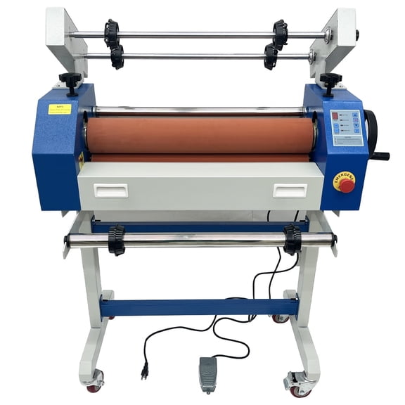 25" Semi-auto Cold Laminating Machine Electric Manual Dual-purpose Cold Laminating Machine for Vinyl Picture Photo 110V