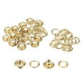 thumbnail image 1 of 25 Set 5.5mm Hole Copper Grommets Eyelets Gold Tone for Fabric Leather Canvas Clothing, 1 of 5