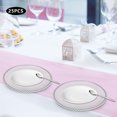 thumbnail image 1 of 25 Set Plates Round Polystyrene Dinner Plates Charger Serving Tray Clear Charger （Silver）, 1 of 12