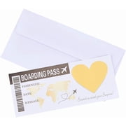25 Set Scratch Surprise Boarding Pass Gold Scratch Off Boarding Pass Make Your Own DIY Travel Ticket Surprise Reveal Card