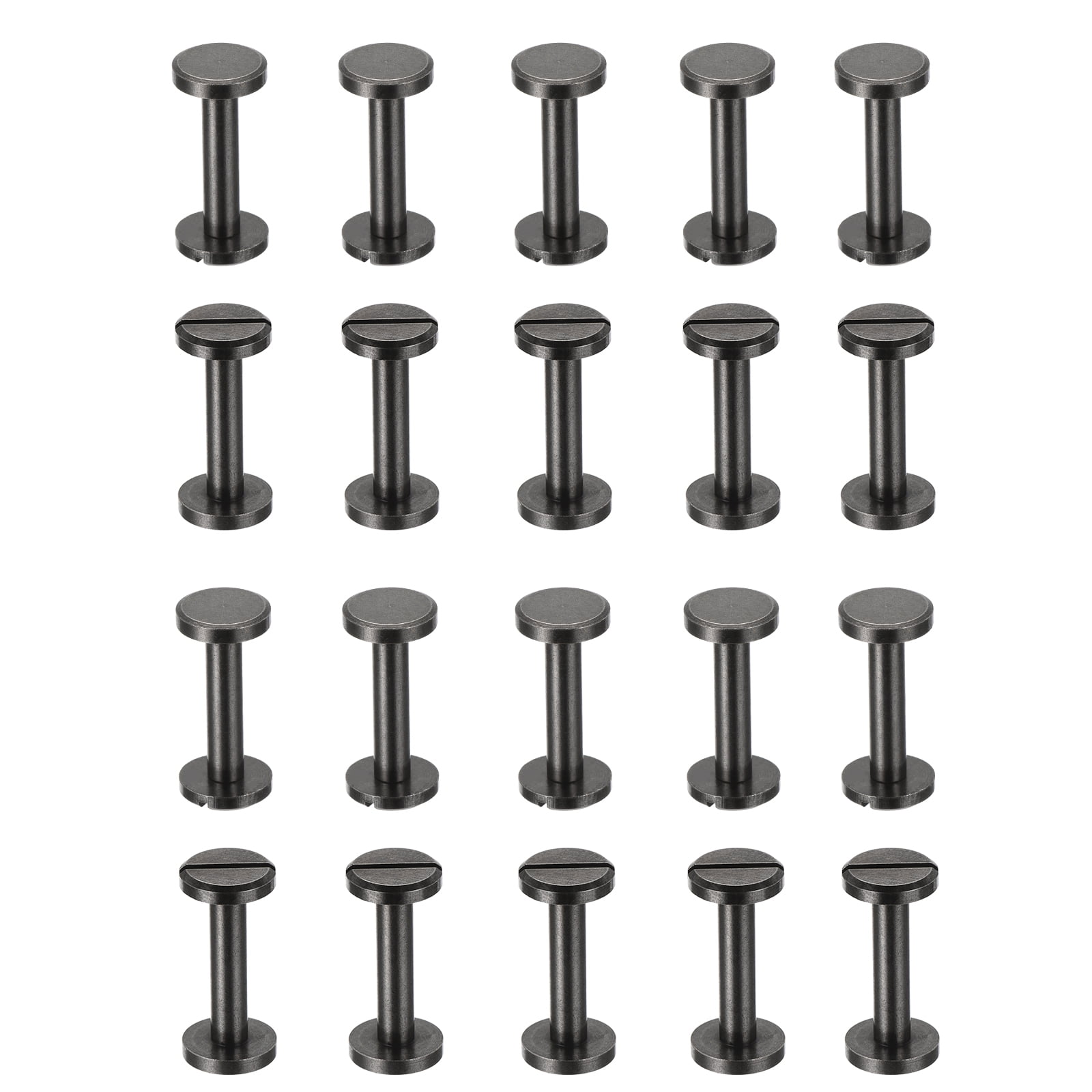 25 Sets Chicago Screws, 18mm L Brass Chicago Screw Binding Post Screw ...