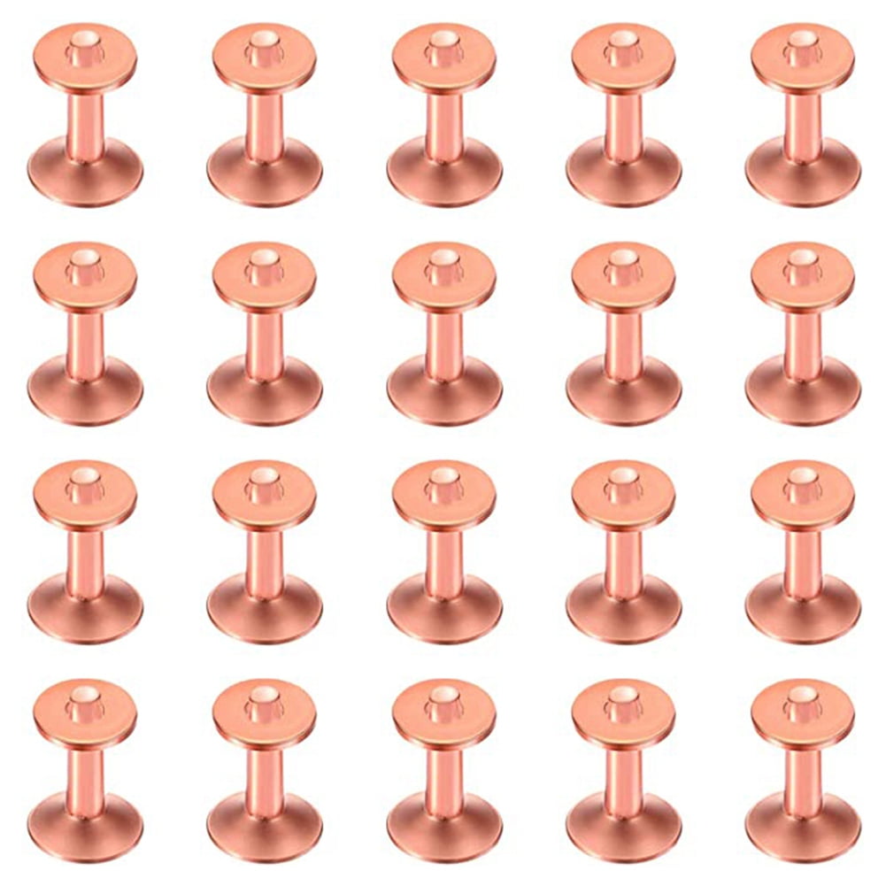 25 Sets Copper Rivet Burrs Washer,15/32 Inch Long Leather Copper ...