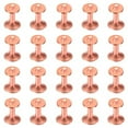 25 Sets Copper Rivet Burrs Washer,15/32 Inch Long Leather Copper