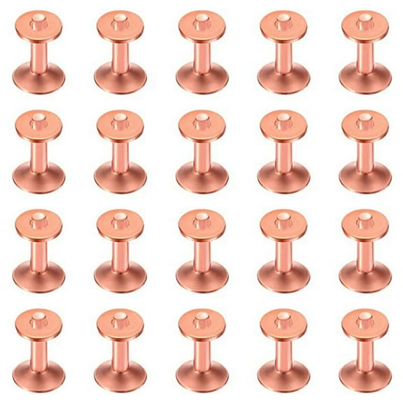 25 Sets Copper Rivet Burrs Washer,15/32 Inch Long Leather Copper
