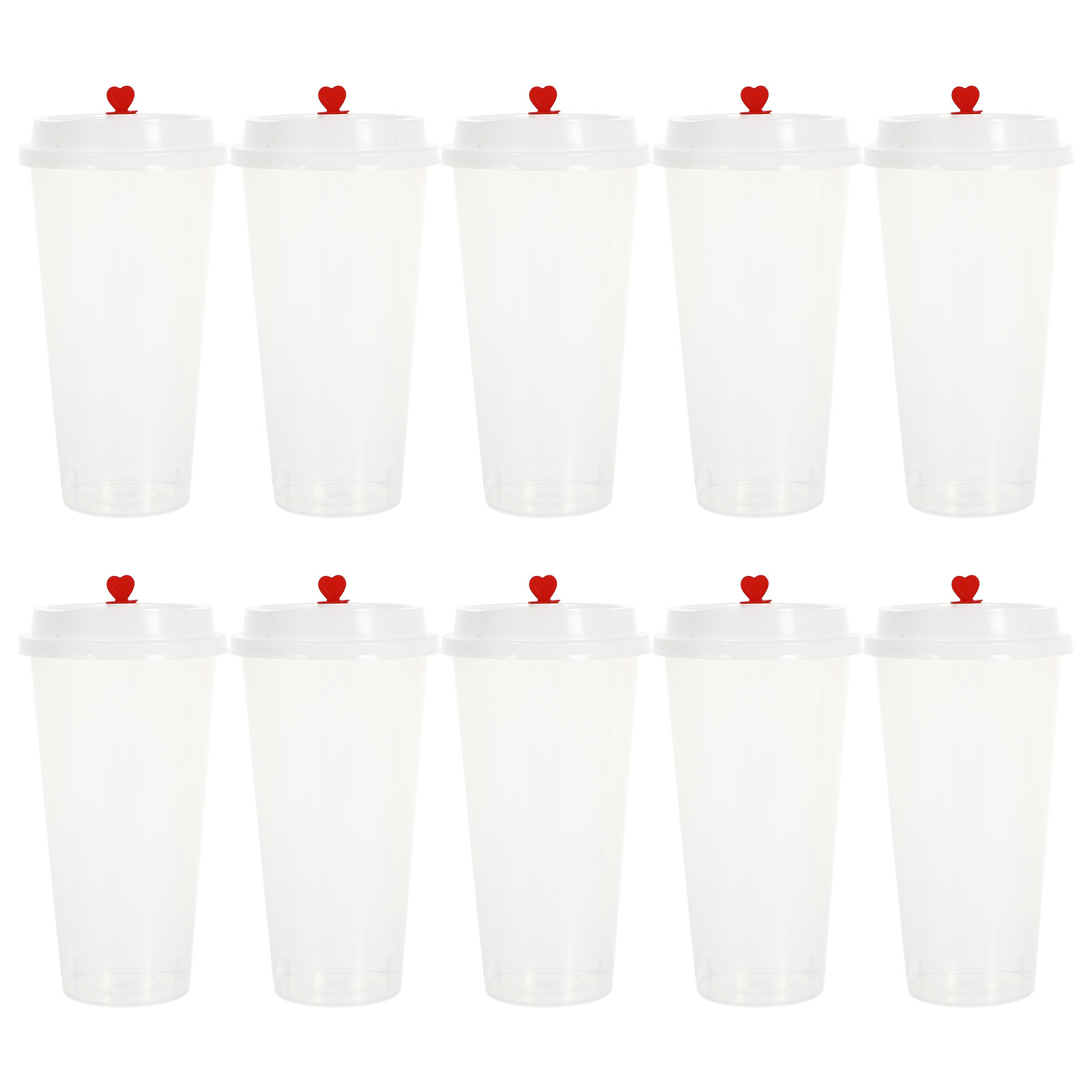 25 Sets Disposable Plastic Milk Cups Fruit Juice Milk Cups Practical