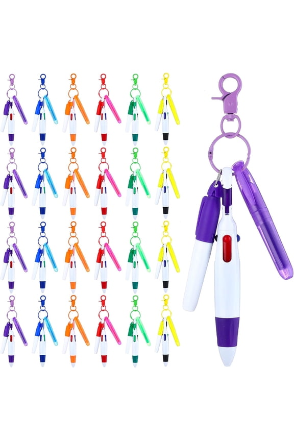 25 Sets Mini Highlighter Nurse Pens Including Retractable Shuttle Pens Highlighter Permanent Marker Nursing Keychain Clip Nurse Badge for Nursing Student Staff(Multi Colors)