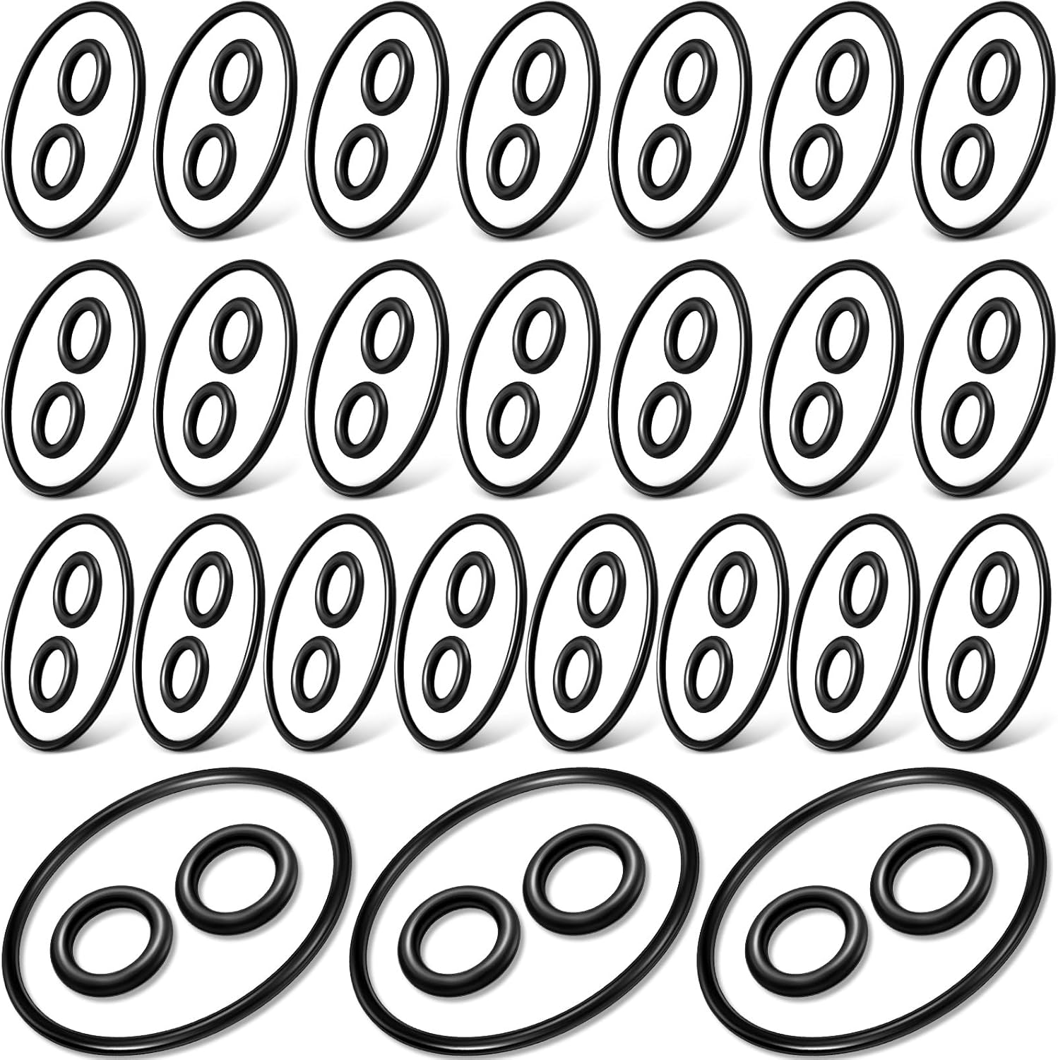 25 Sets Valve Cover and Shaft O Rings Valve Rebuild Kit Pool Valve O