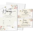 thumbnail image 1 of 25 Sets Wildflower Baby Shower Invitations,A Little Honey Is On The Way Baby Shower Invites With Envelopes,Book Request Cards,Diaper Raffle Tickets,Gender Reveal Party Favors & Supplies-A04, 1 of 6