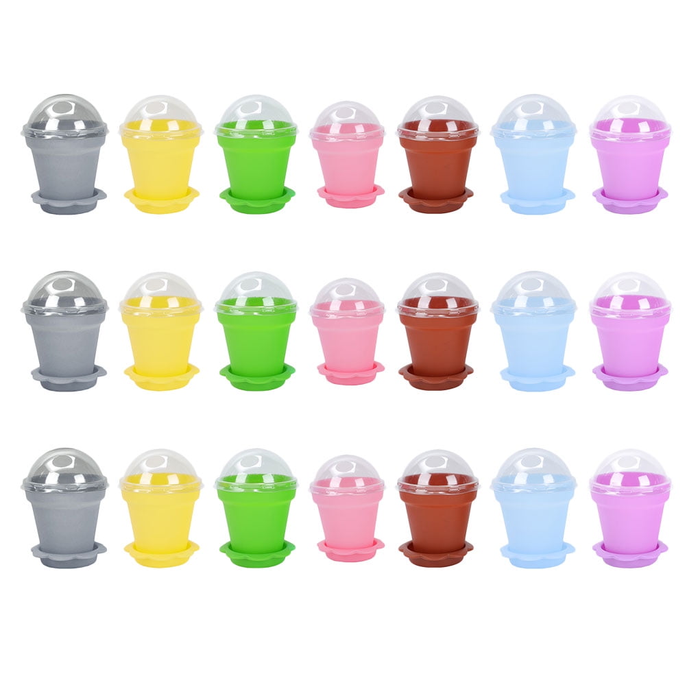 25 Sets of Plastic Dessert Cups Mini Planters Pudding Yogurt Storage