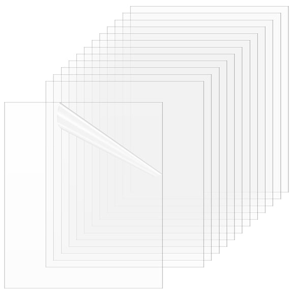 25 Sheet Flexible Plastic Sheet Rectangle Clear 300x230x0.2mm DIY
