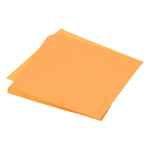 25 Sheet Origami Paper Double Sided Fluorescent Orange 5x5 Inch Square Sheet for Art Craft Project