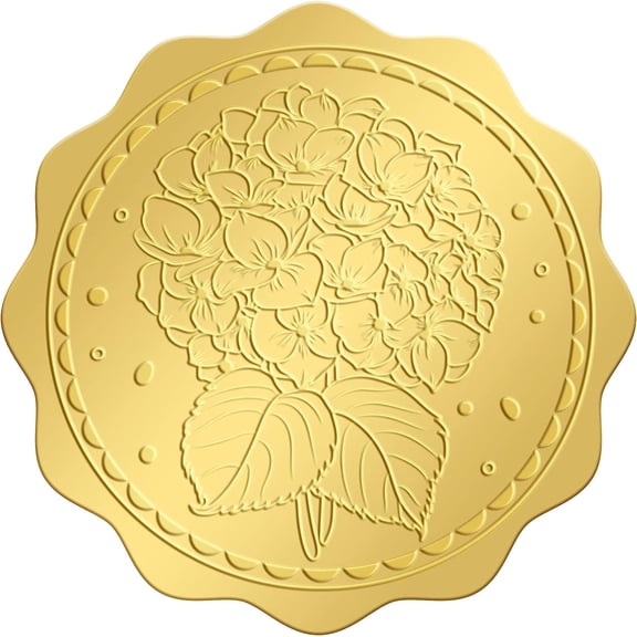 25 Sheet Plastic Self Adhesive Gold Foil Embossed Stickers Decoration Sticker Flower 5x5cm 4pcs/sheet for DIY