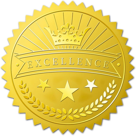 25 Sheet Plastic Self Adhesive Gold Foil Embossed Stickers Medal Decoration Sticker 4pcs/sheet 5x5cm DIY