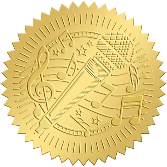 25 Sheet Plastic Self Adhesive Gold Foil Embossed Stickers Medal Decoration Sticker Furniture & Appliances 50x50mm 4pcs/sheet