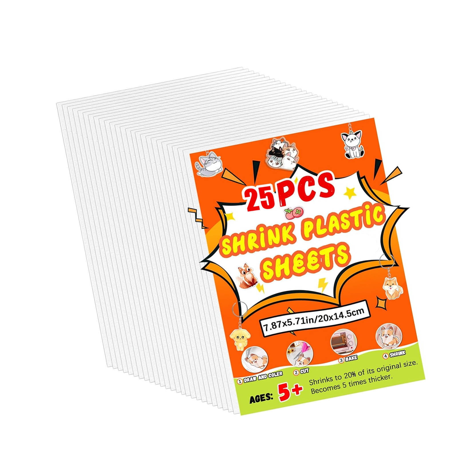 25 Sheet Printable Shrink Paper Set Rough Face For Printers Parent