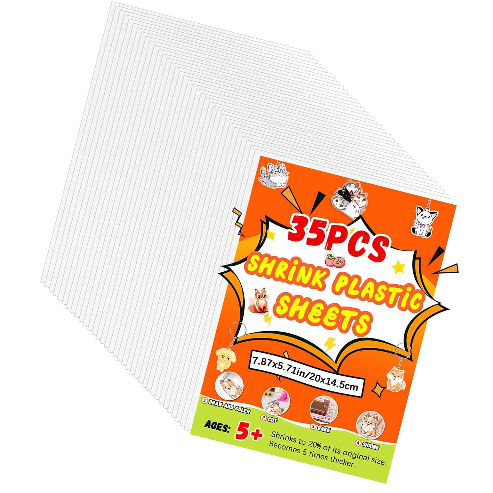 25 Sheet Printable Shrink Paper Set Rough Face For Printers Parent