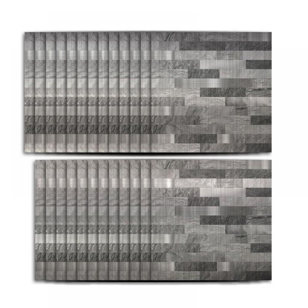25-Sheet Self Adhesive Backsplash, Marble Design 3D Wall Panels, Kitchen Backsplash Bathroom Wall Tile (Gray,20*20cm)