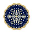 thumbnail image 1 of 25 Sheet Self Adhesive Gold Foil Embossed Stickers Medal Decoration Sticker Flat Round Snowflake Pattern 5x5cm, 1 of 7