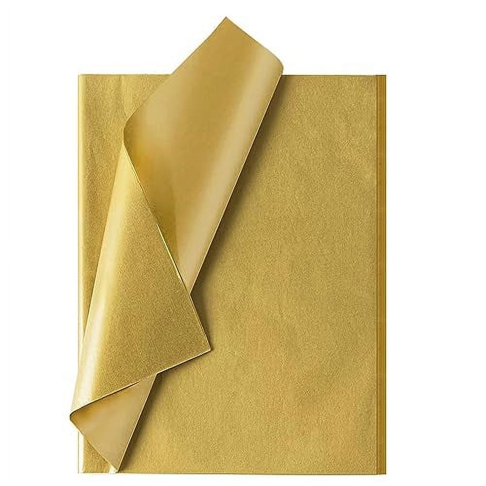 25 Sheets 20"X 28" .. Full Size Metallic Gold .. Tissue Paper Bulk for