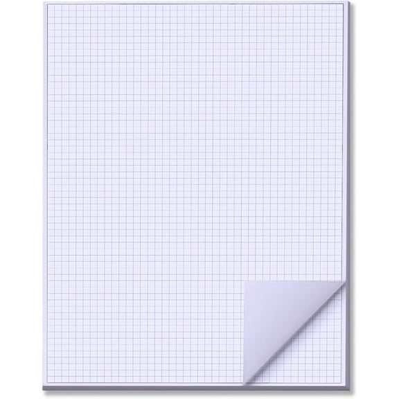 25 Sheets 24"x 36" Large Engineering Graph Paper Pad - 1/4" Ruled Grid Paper for Engineering, (Single Printed)