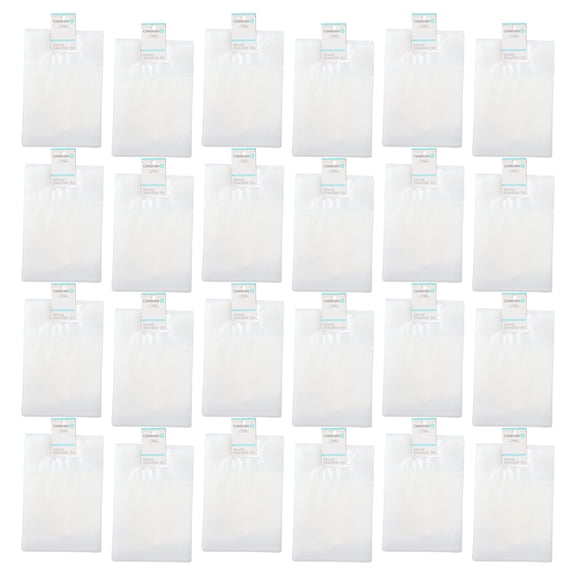 25 Sheets (600 total) Clear Plastic Zip Treat Bags with Handle by Celebrate It - Resealable Bag for Candy - Cookies - and Baked Goods - Bulk 24 Pack