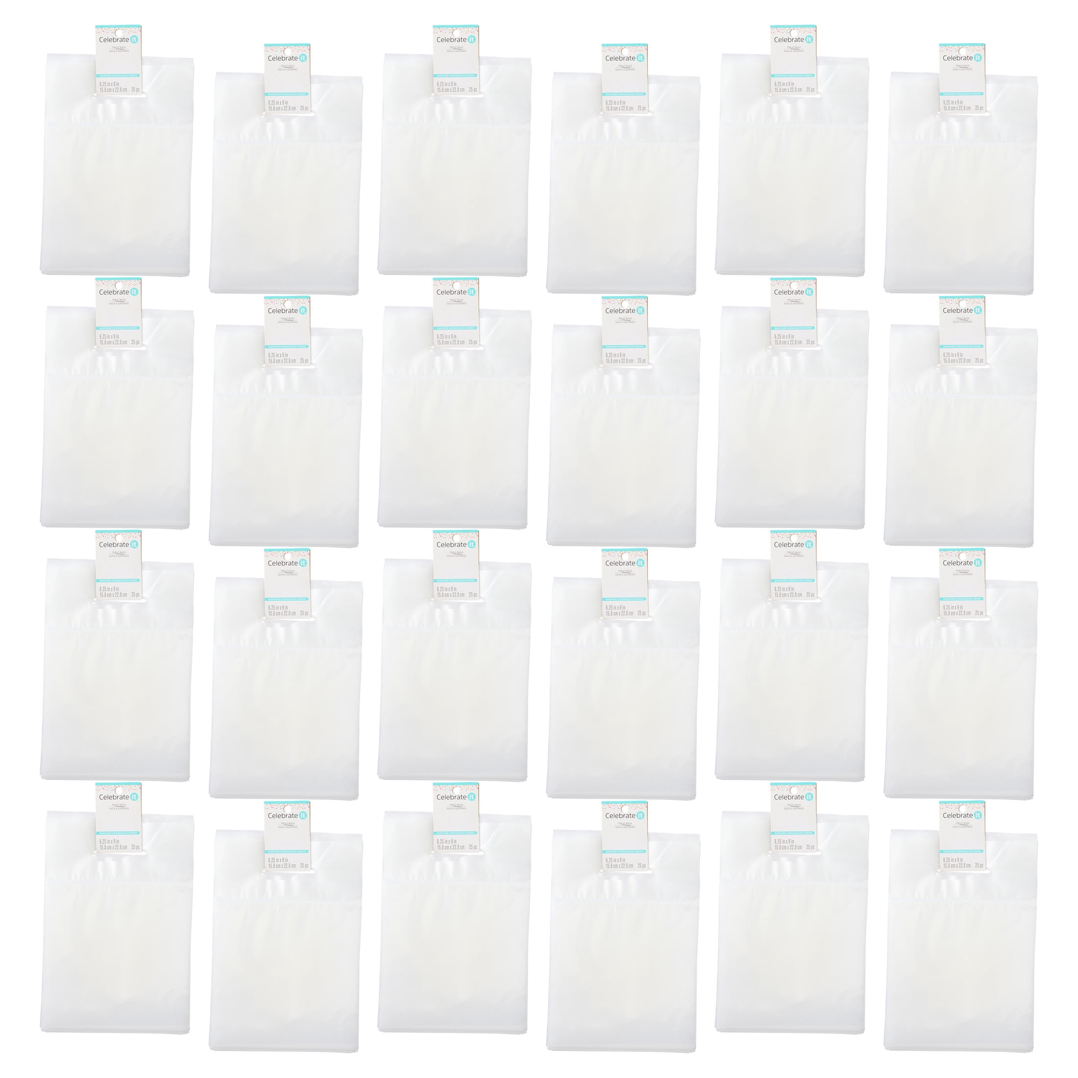 Celebrate It™ 24 Packs: 600 ct. Clear Zip Treat Bags for Snack