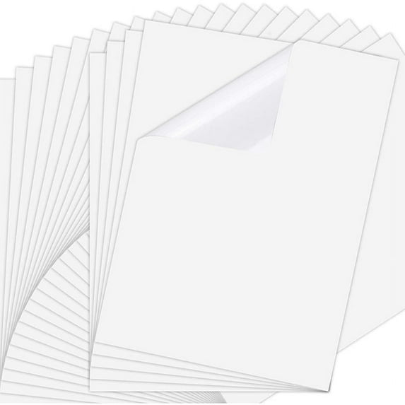 25 Sheets 8.3X11.6 Inch Inkjet Sticker Paper, Printable Transparency Film Quick Dry Paper Label for Inkjet Printers