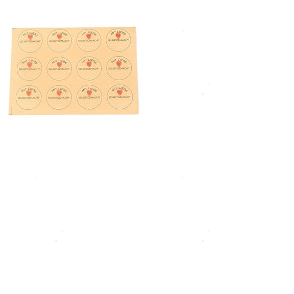 25 Sheets Adhesive Label Sticker 16x12x0.02cm Brown Paper Stickers with Heart Pattern Wedding Crafting Scrapbooking Decorative