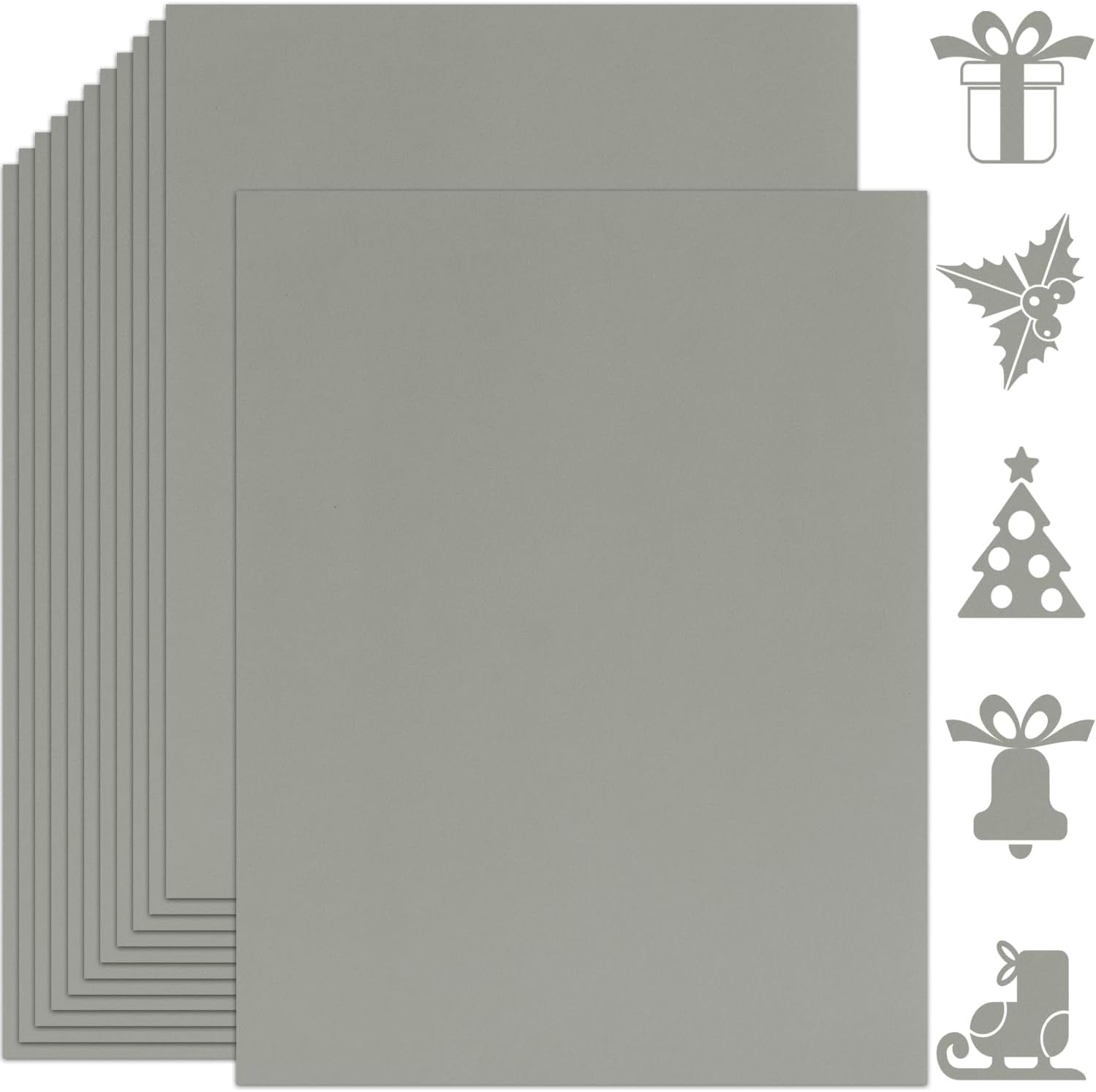 25 Sheets Black Cardstock Paper 8.5'' x 11'', 250gsm/92lb Thick Paper
