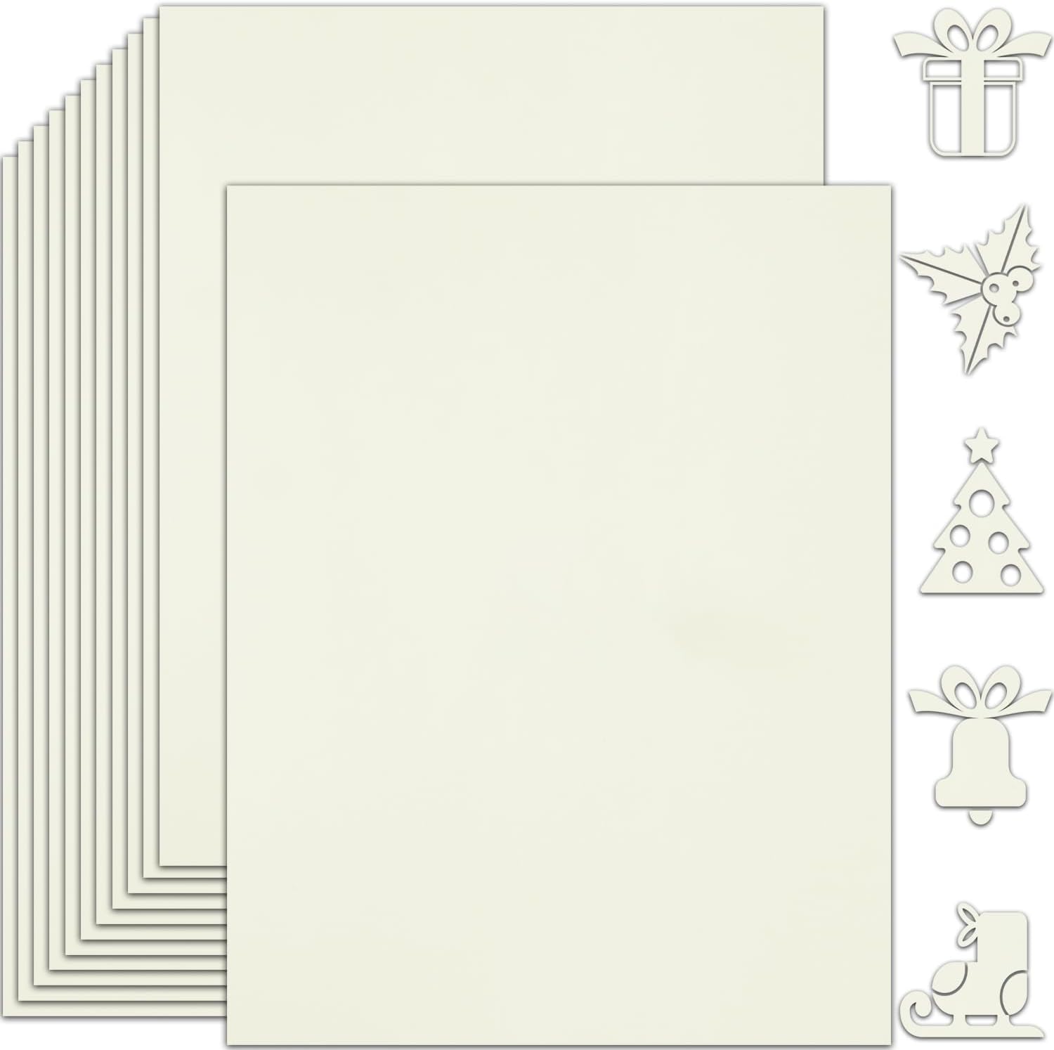 25 Sheets Black Cardstock Paper 8.5'' x 11'', 250gsm/92lb Thick Paper