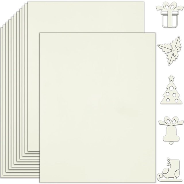 25 Sheets Black Cardstock Paper 8.5'' x 11'', 250gsm/92lb Thick Paper