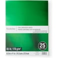 25 Sheets Green Foil 8.5" x 11" Cardstock Paper by Recollections Acid
