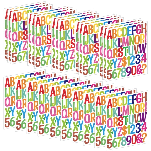 Neasyth 25 Sheets Letter Stickers Large 1175 Pcs Alphabet Number Stickers for Scrapbook Mailbox DIY Crafts Classroom