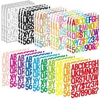 Neasyth 25 Sheets Letter Stickers Large 1175Pcs Alphabet Number Stickers for Scrapbook Water Bottles Custom Crafts