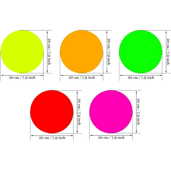 25 Sheets Neon Papers Glow Party Decoration DIY Dance Floor Moves Games Classic Twister UV Reactive Multi Colored Double Sided Card Stock for Black Light Neon Birthday Wedding Fluorescent