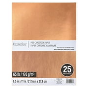 25 Sheets Rose Gold Foil 8.5” x 11” Cardstock Paper by Recollections - Acid and Lignin Free Paper for Scrapbooks - Arts & Crafts - 1 Pack