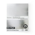 25 Sheets Shiny Silver DHF10 Foil 8.5" x 11" Cardstock Paper by